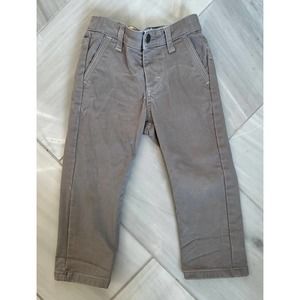 Gymboree boys stretch cotton trouser pants grey Sz 2T